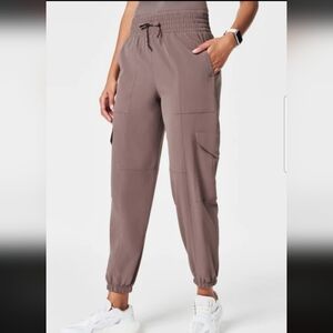 SPANX On The Move Cargo Jogger Pants In Taupe